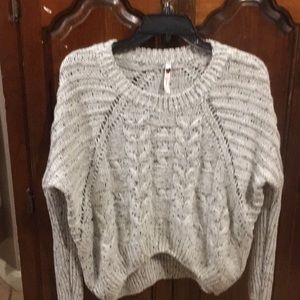 Gray speckled sweater
